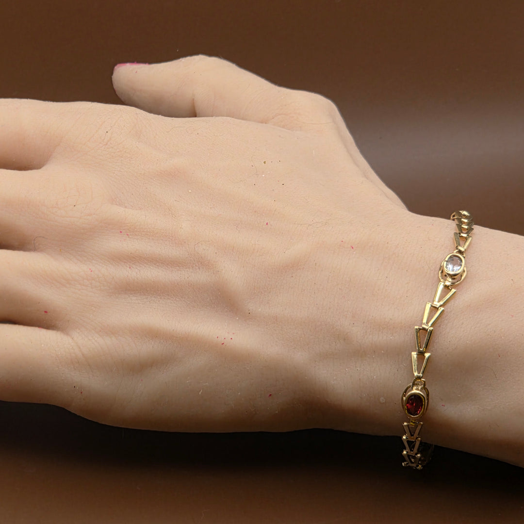 Delicate Gold Multi-Gem Bracelet