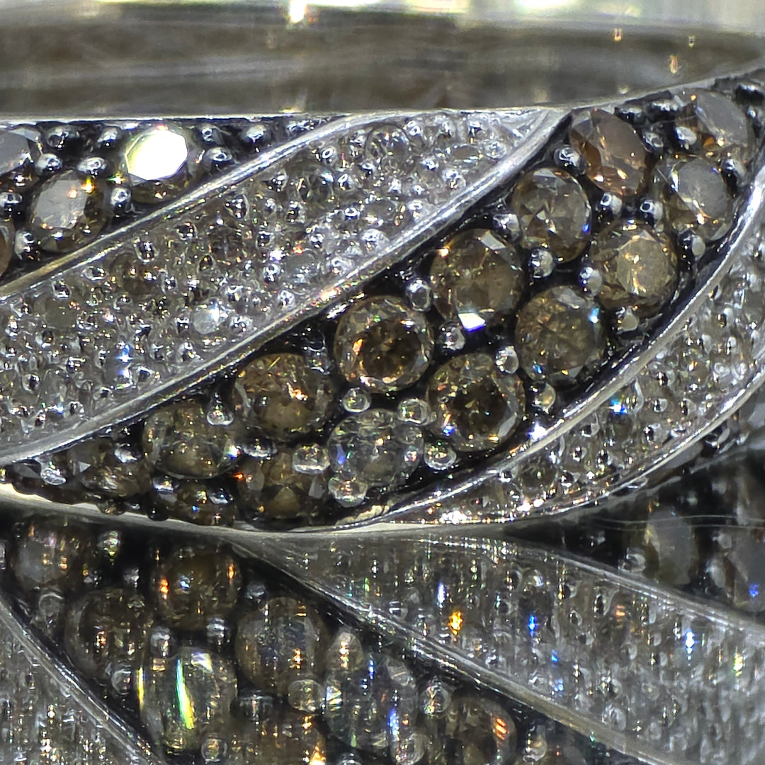 Gold & Diamond Cascading Cluster Ring