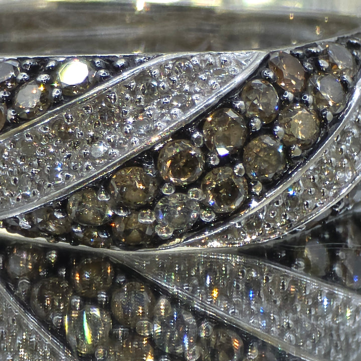Gold & Diamond Cascading Cluster Ring