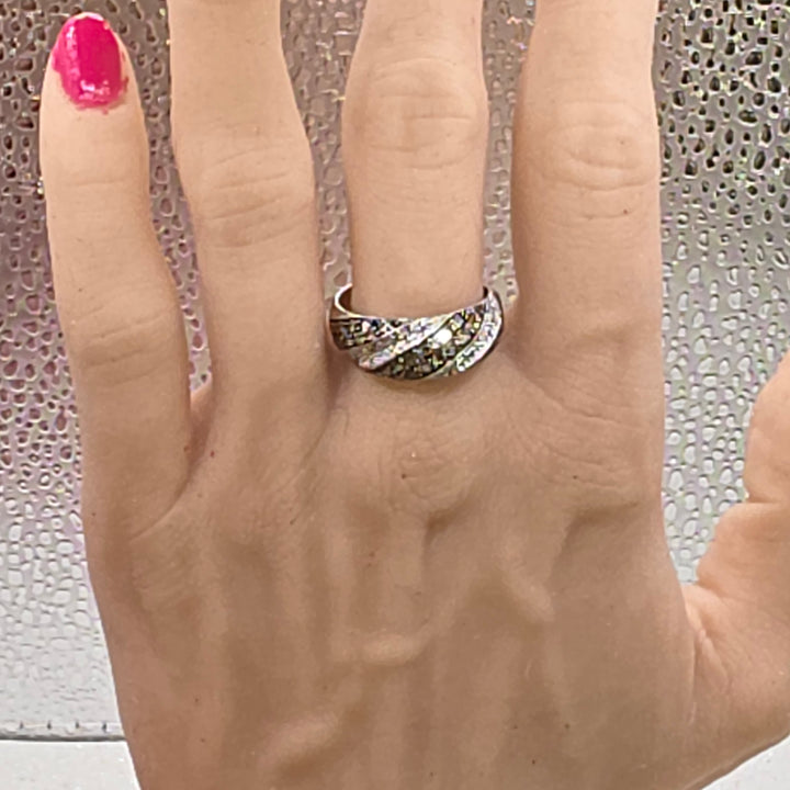 Gold & Diamond Cascading Cluster Ring