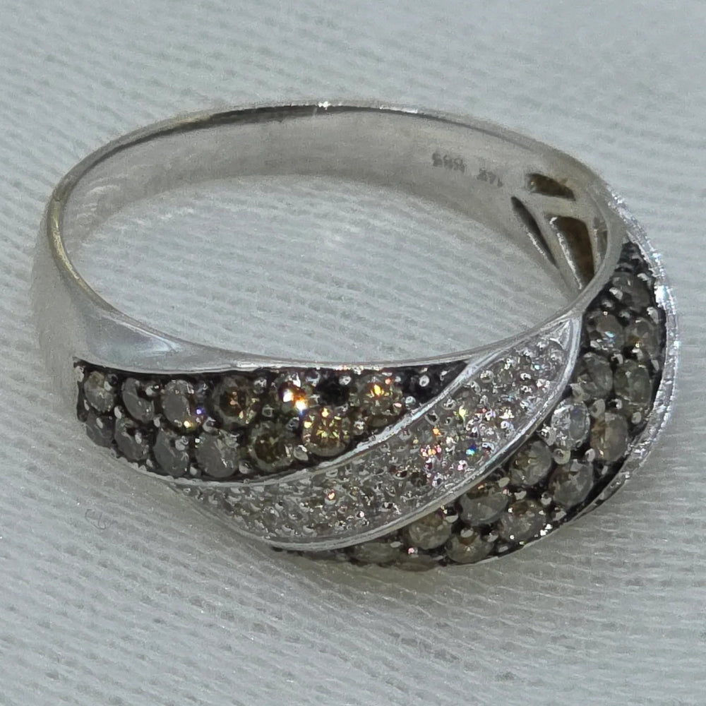 Gold & Diamond Cascading Cluster Ring - Estate Jewelry Priced Right