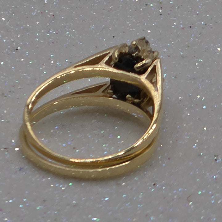 Gold, Diamond & Sapphire Flip Ring