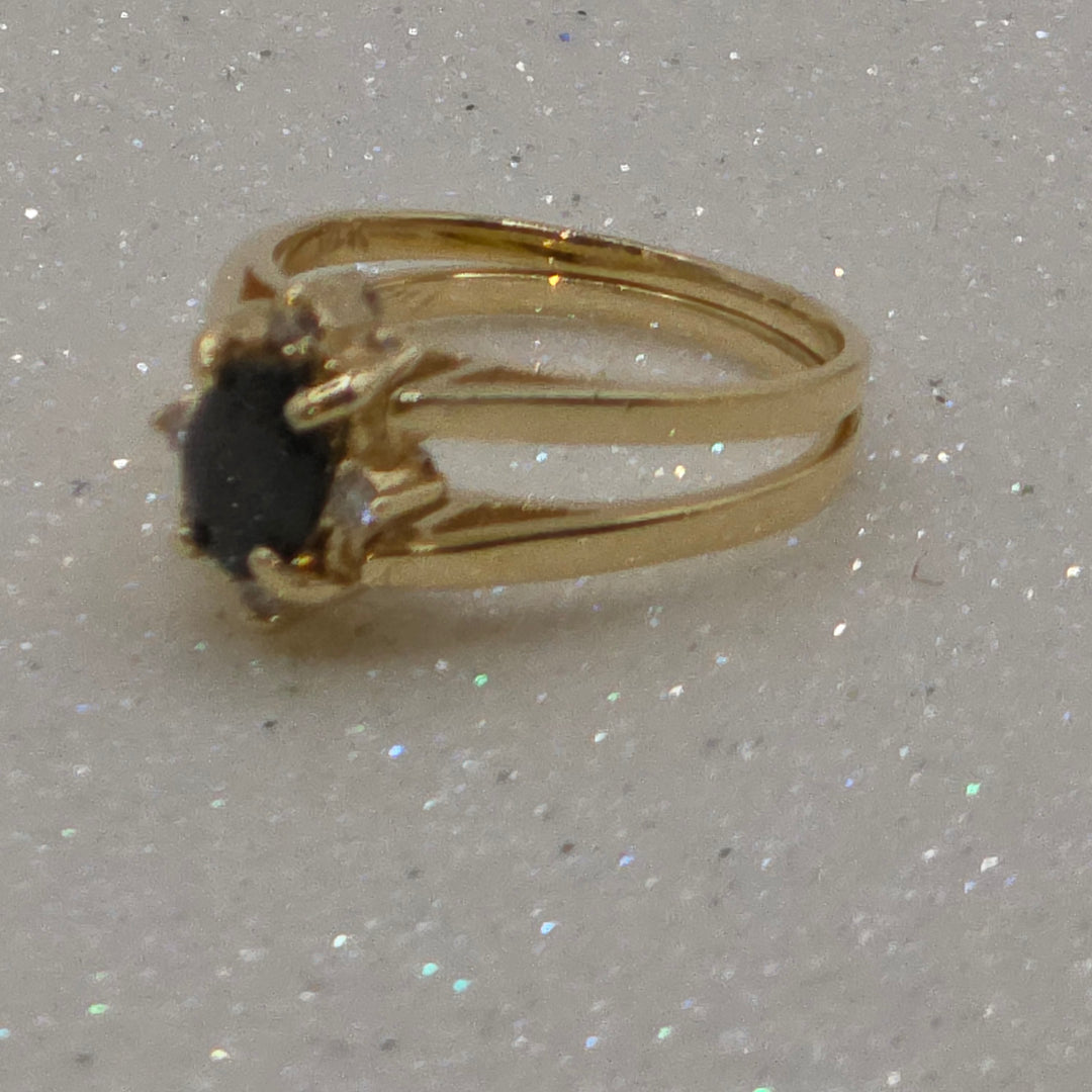 Gold, Diamond & Sapphire Flip Ring