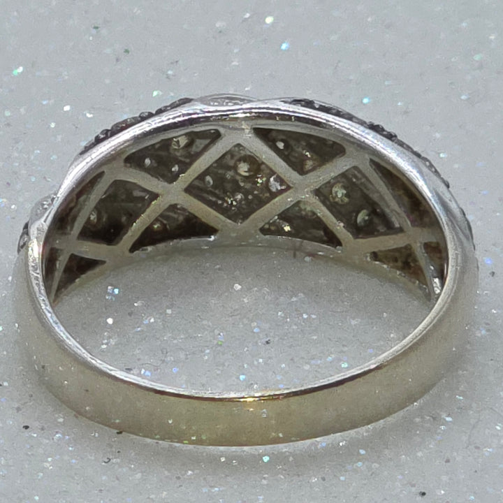 Gold & Diamond Cascading Cluster Ring