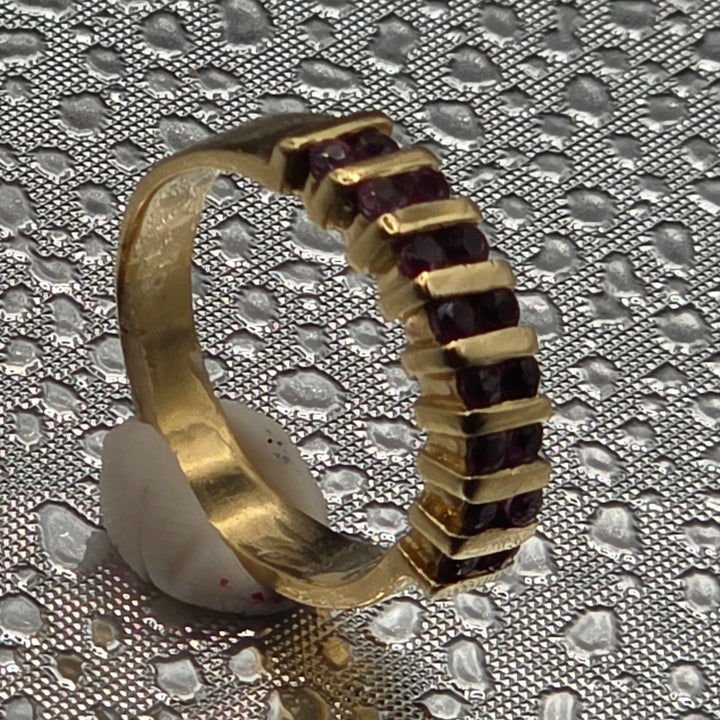 Gold & Ruby Channel Set Ring