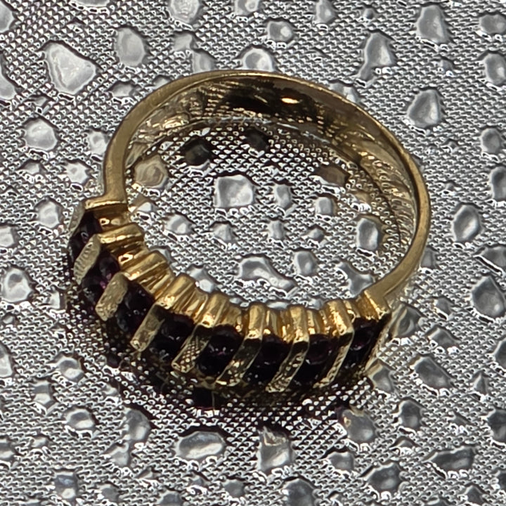 Gold & Ruby Channel Set Ring