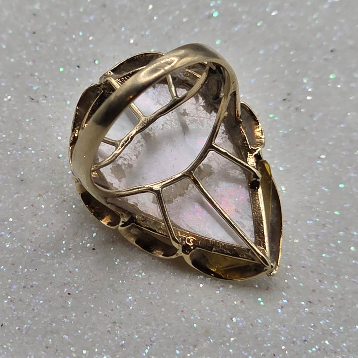Gold & Large Mabe Pearl Ring