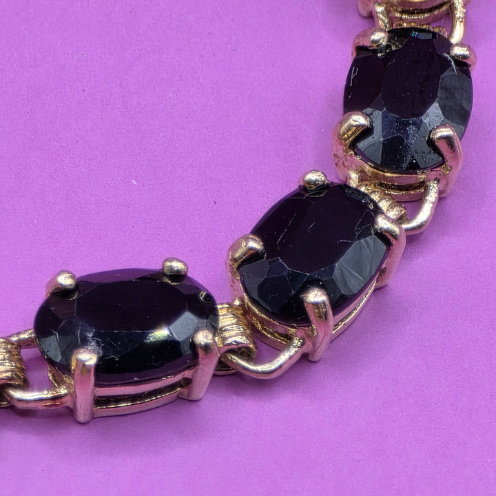Gold & Black Tanzanite Tennis Bracelet