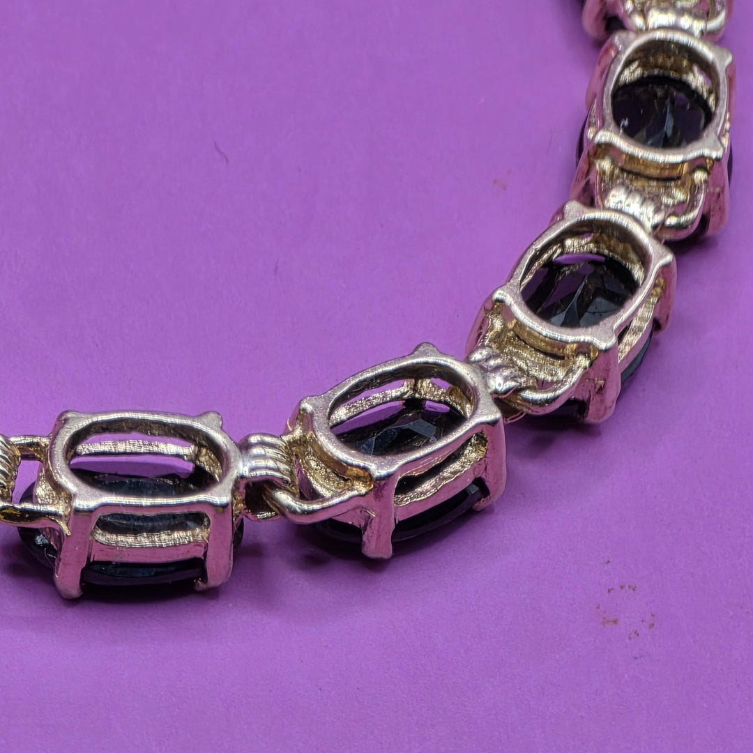 Gold & Black Tanzanite Tennis Bracelet