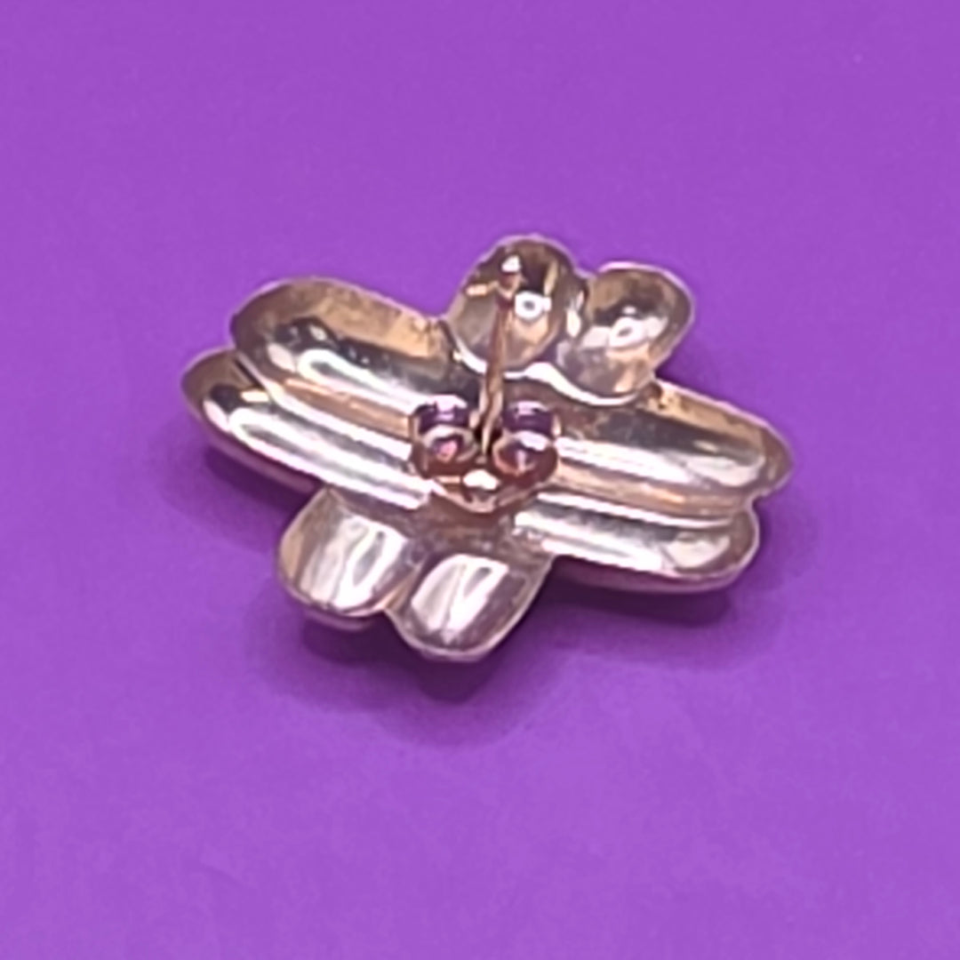 Gold X Weave Stud Earrings