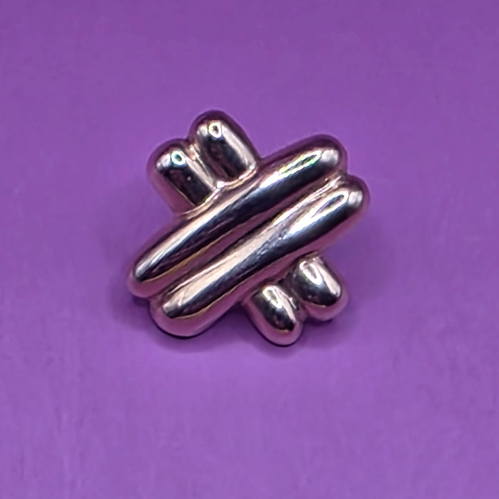 Gold X Weave Stud Earrings