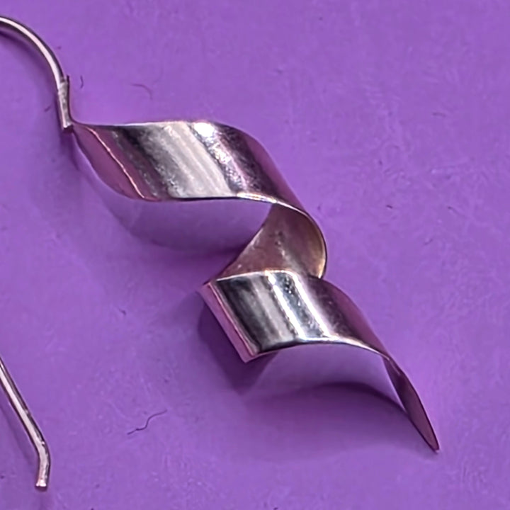 Gold Twisted Swirl Dangle Earrings