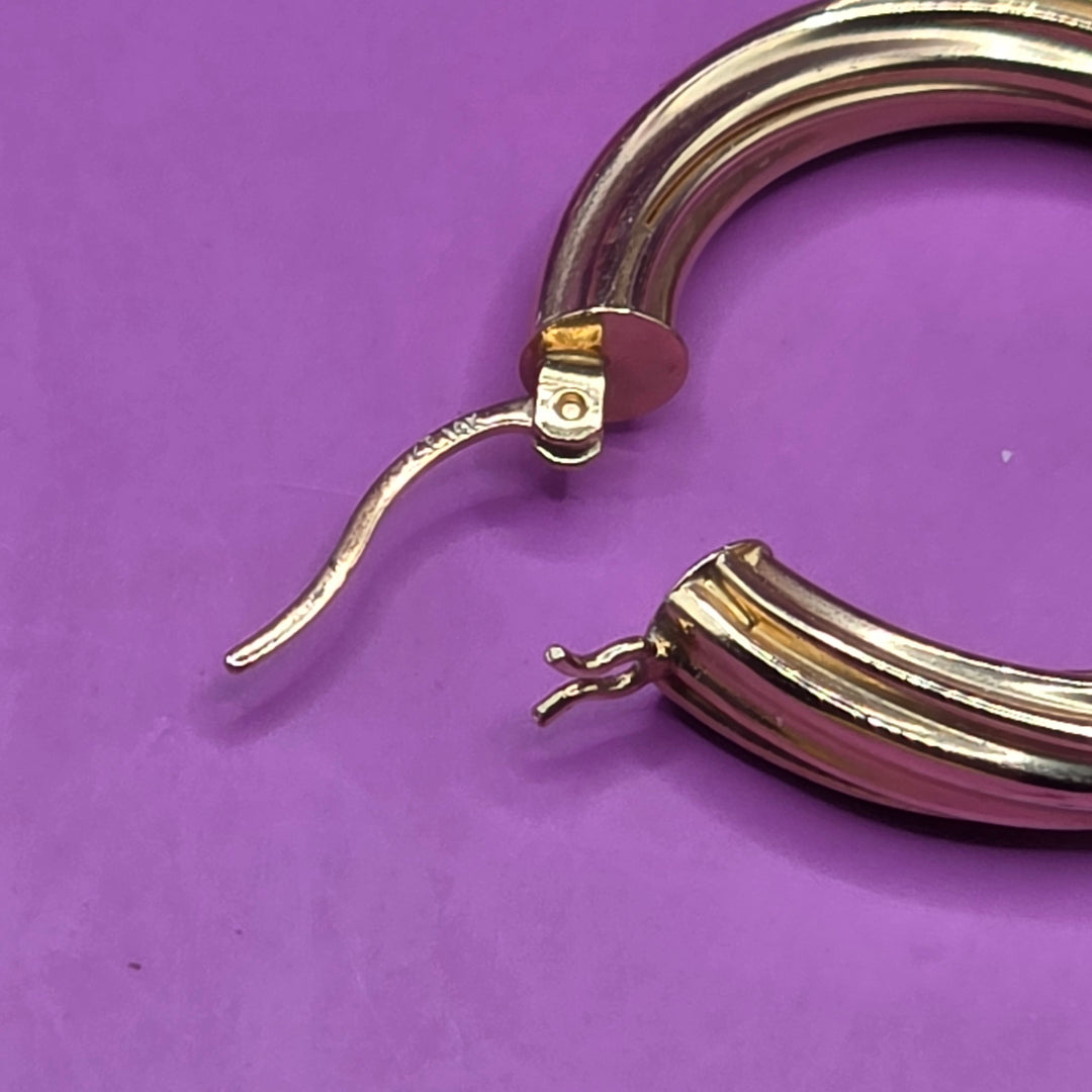 14k Gold Twisted Hoop Earrings