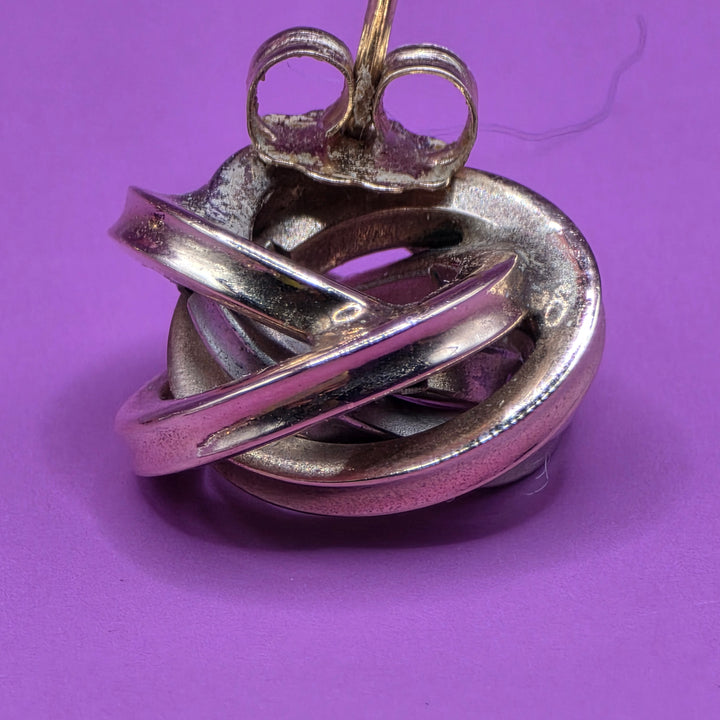 Gold Love Knot Stud Earrings