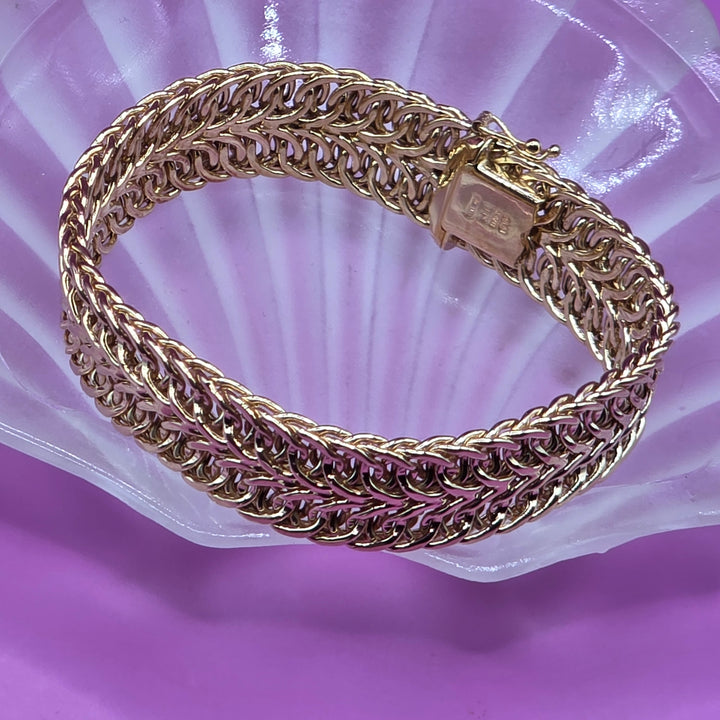 Authentic Unoaerre 14K Gold Brevetto Bracelet