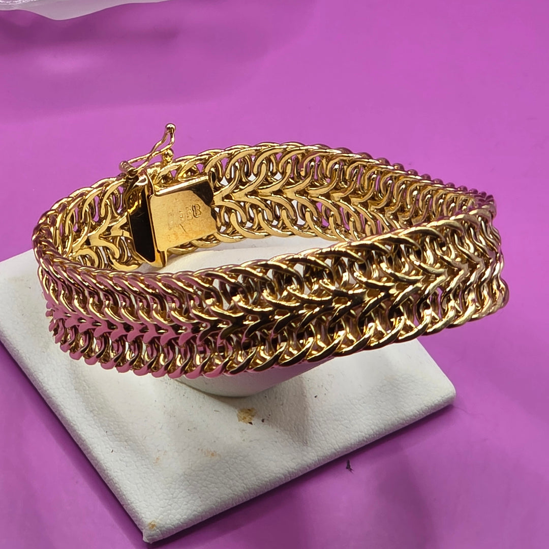 Authentic Unoaerre 14K Gold Brevetto Bracelet