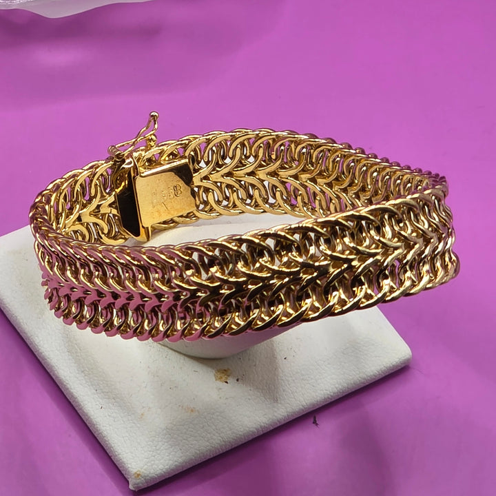 Authentic Unoaerre 14K Gold Brevetto Bracelet