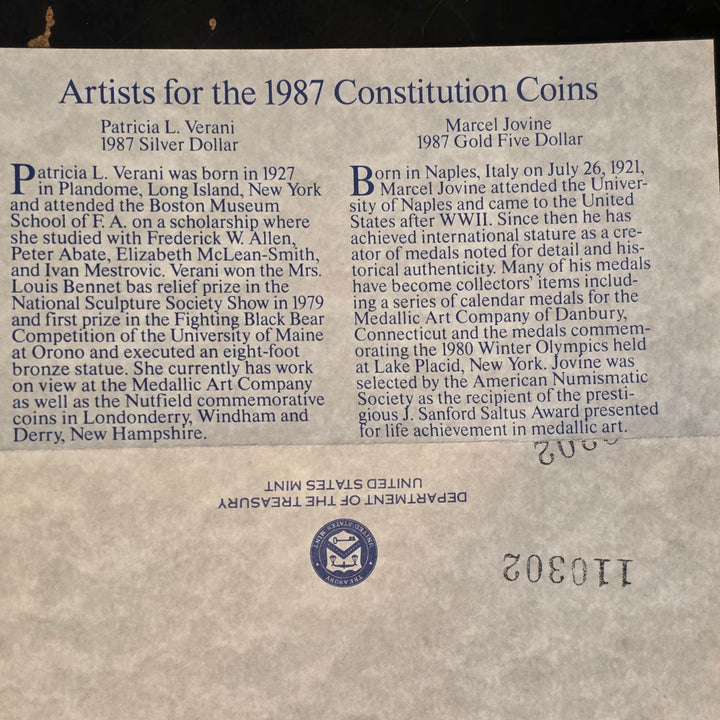 2 Constitution Coin Set - Gold and Silver Bullion