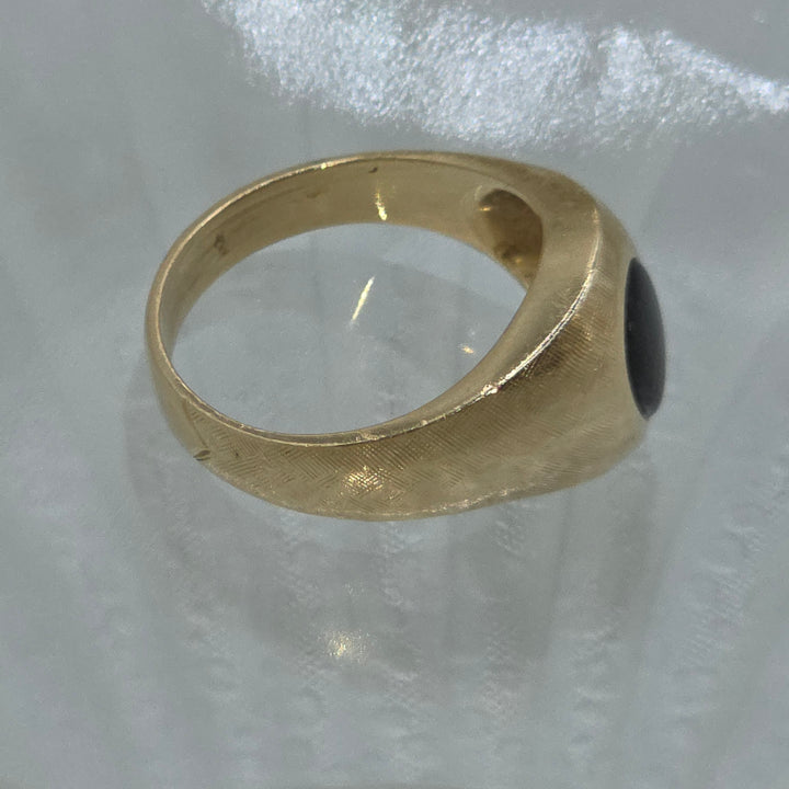 Gold Teardrop Tiger Eye Spirit Ring