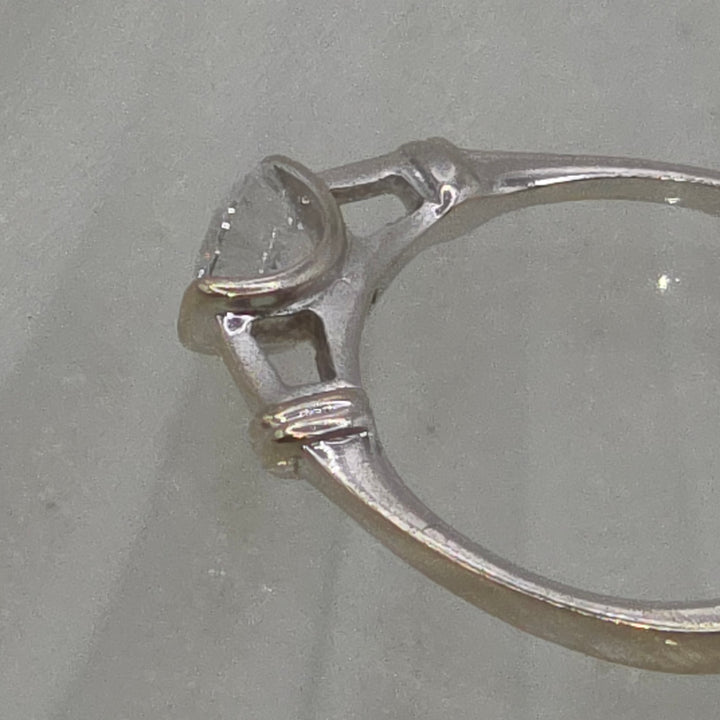 Gold & Clear Quartz Simulant Diamond Ring