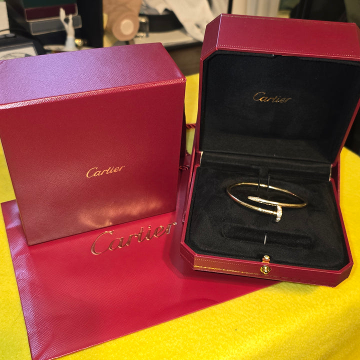 Authentic Cartier Gold & Diamond Juste un Clou Bracelet
