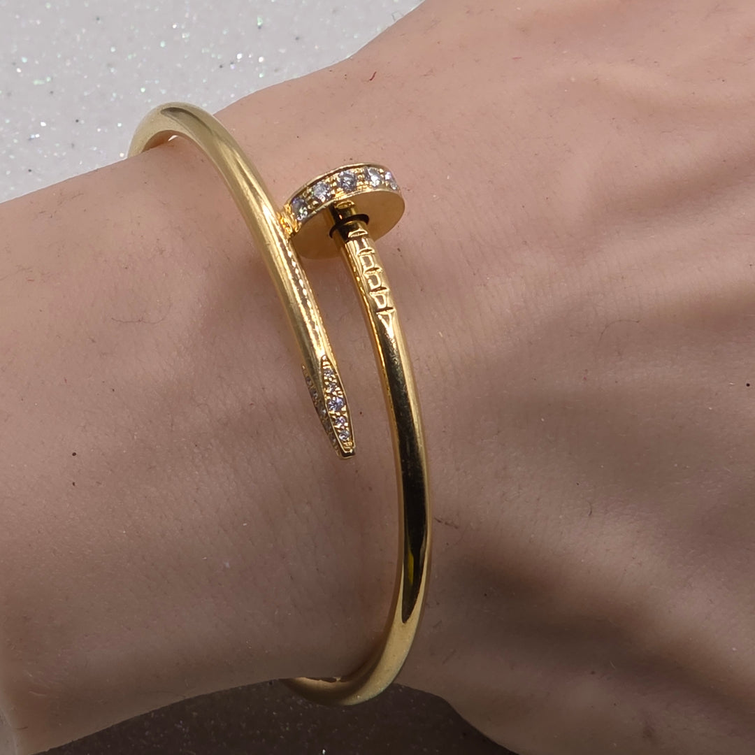 Authentic Cartier Gold & Diamond Juste un Clou Bracelet