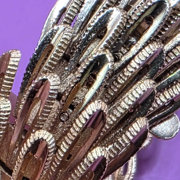 Vintage 1970s 18K Gold Articulated Chevron Bracelet