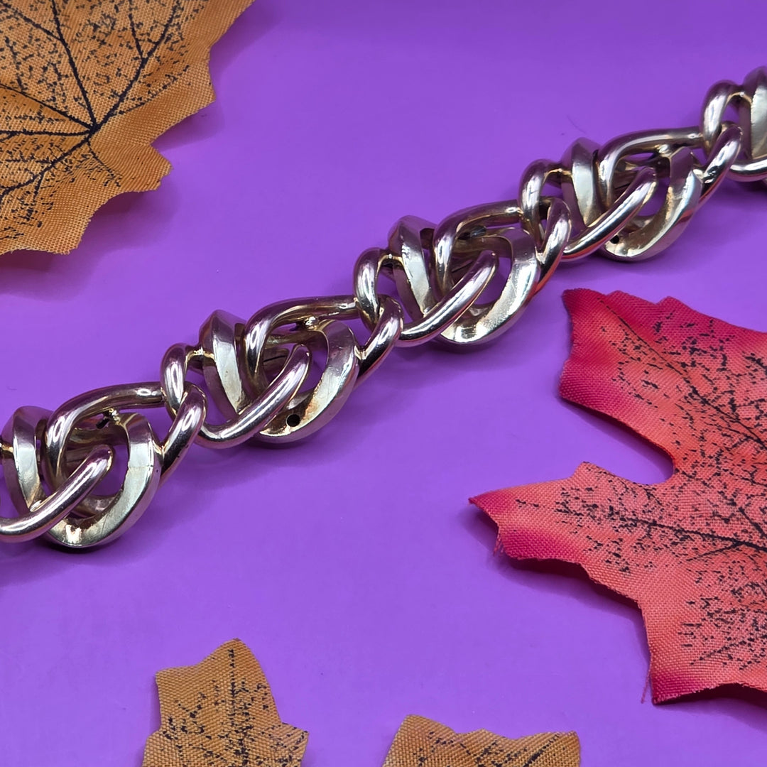 Gold Mid-Century Modern Double Curb Link Bracelet