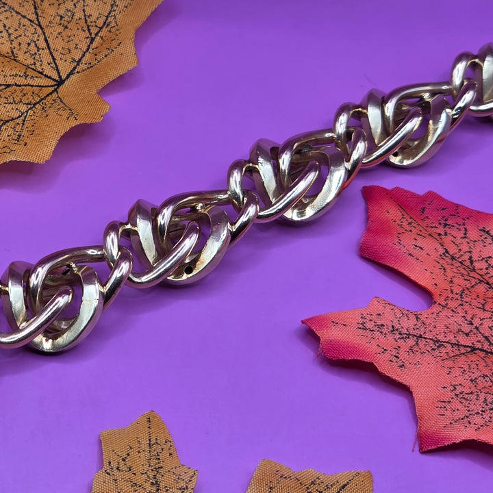 Gold Mid-Century Modern Double Curb Link Bracelet