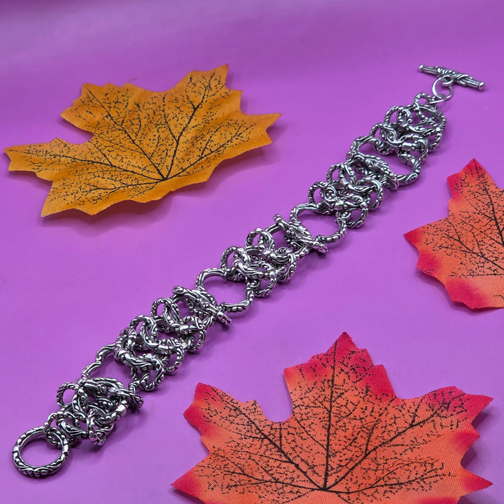 Sterling Silver Intricate Open Link Bracelet
