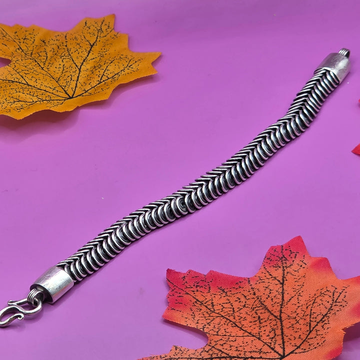 Sterling Silver Scallop Link Bracelet