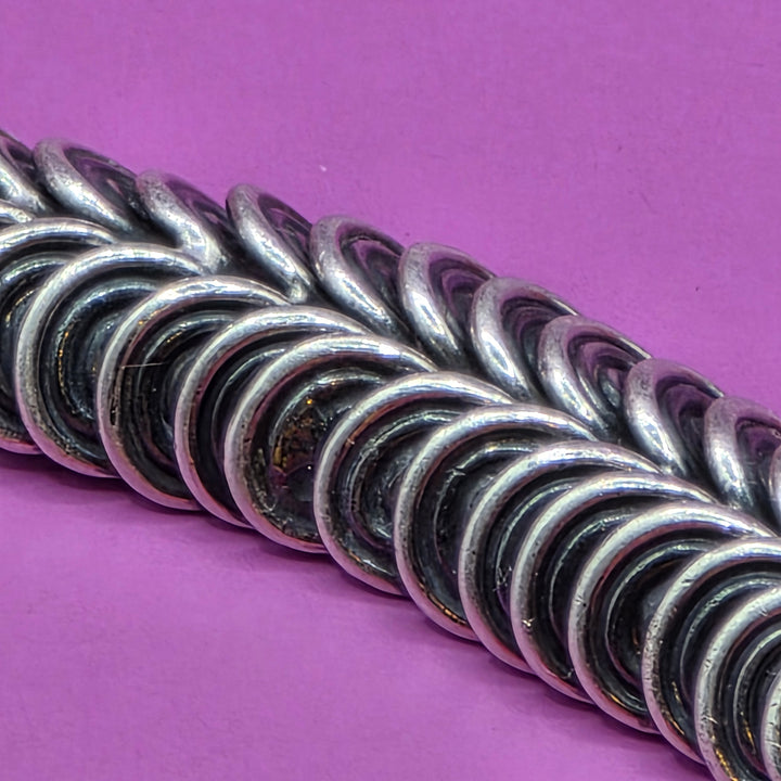 Sterling Silver Scallop Link Bracelet