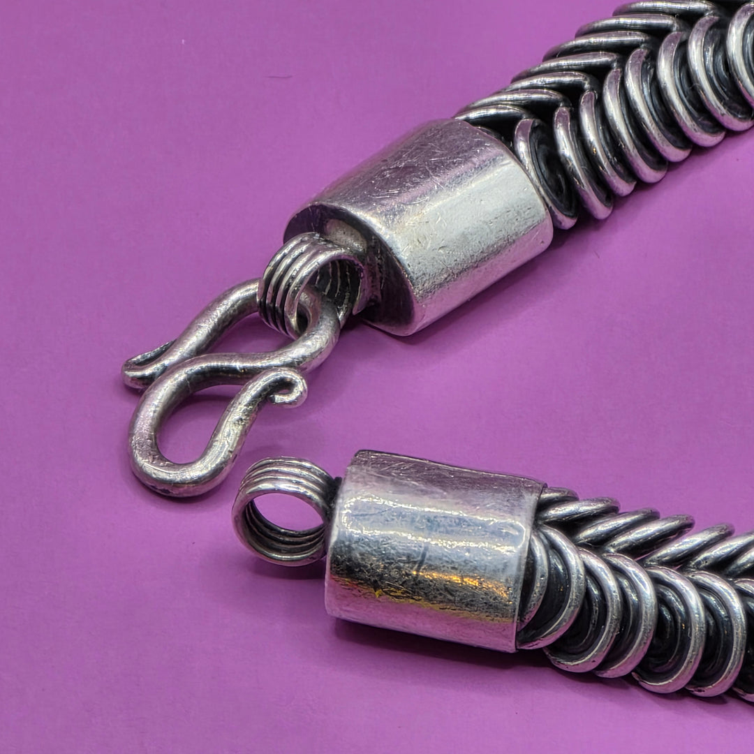 Sterling Silver Scallop Link Bracelet