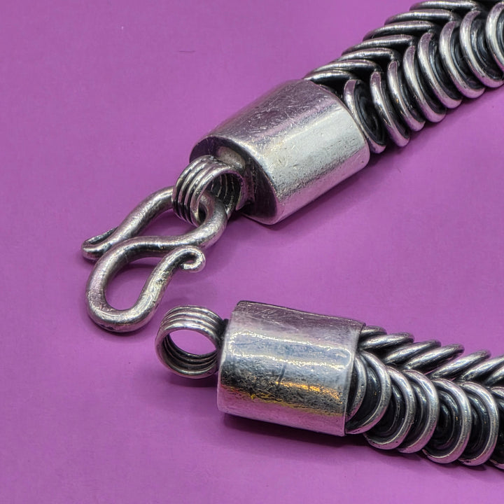 Sterling Silver Scallop Link Bracelet