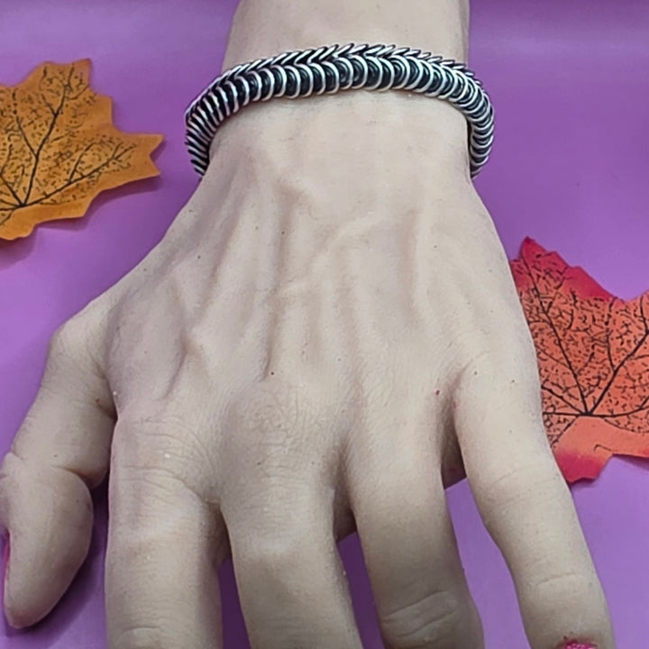 Sterling Silver Scallop Link Bracelet