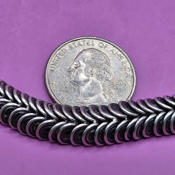 Sterling Silver Scallop Link Bracelet