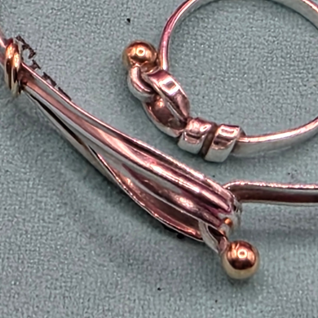 Tiffany Sterling Silver, 18K Gold Hook & Loop Bracelet & Ring