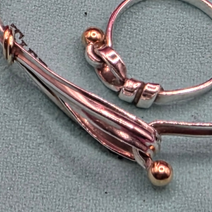 Tiffany Sterling Silver, 18K Gold Hook & Loop Bracelet & Ring