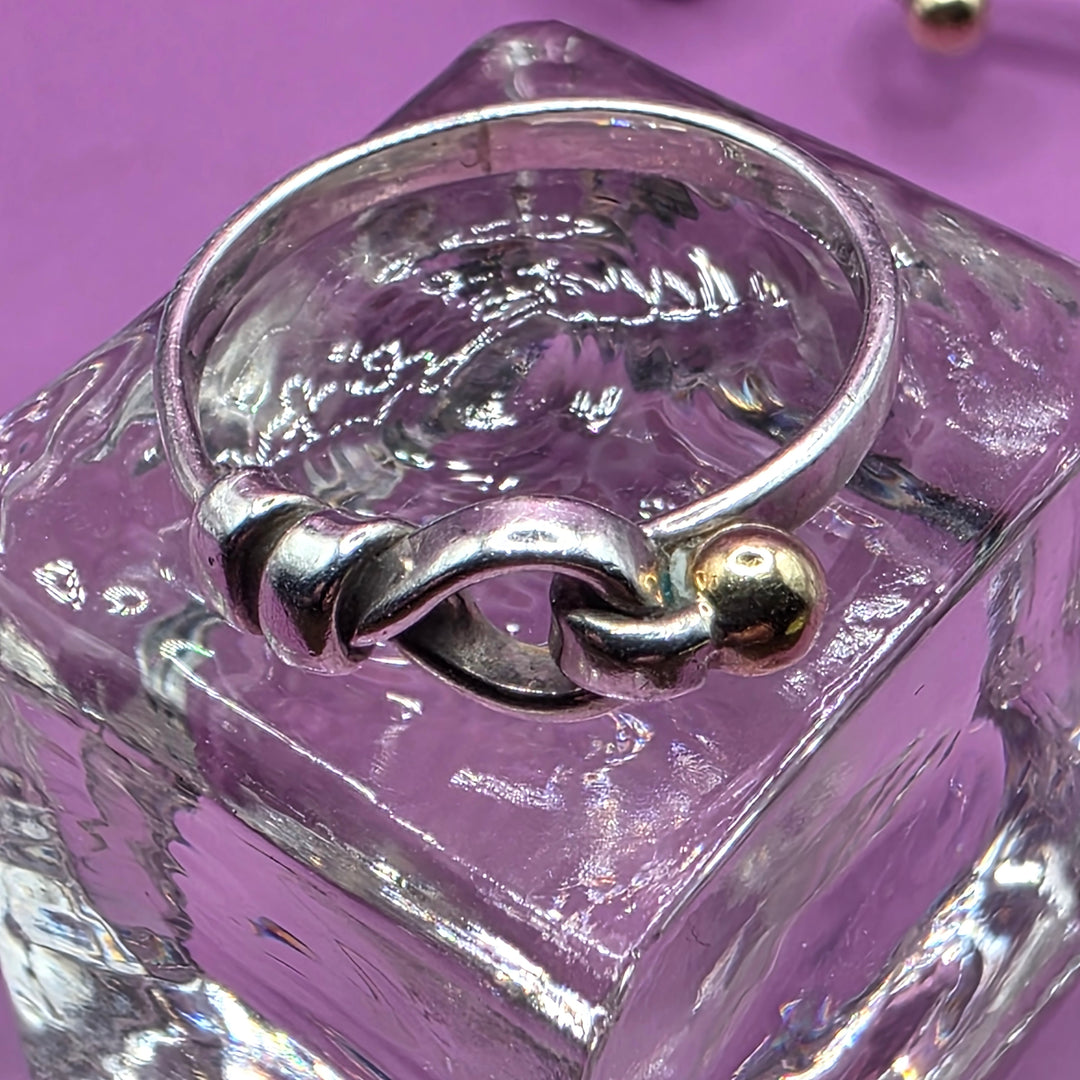 Tiffany Sterling Silver, 18K Gold Hook & Loop Bracelet & Ring