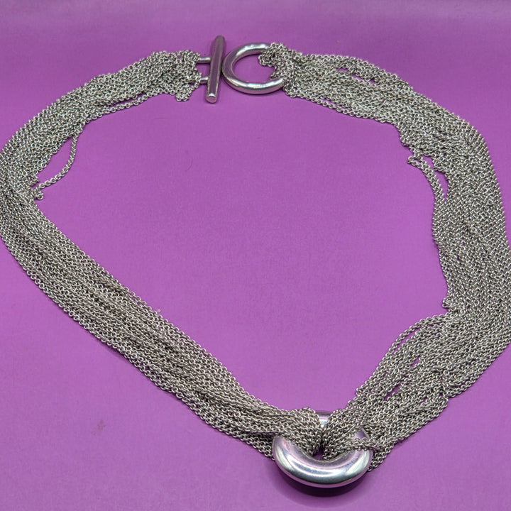 Vintage Tiffany &Co Sterling Silver Mesh Choker