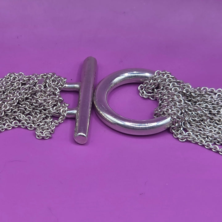 Vintage Tiffany &Co Sterling Silver Mesh Choker