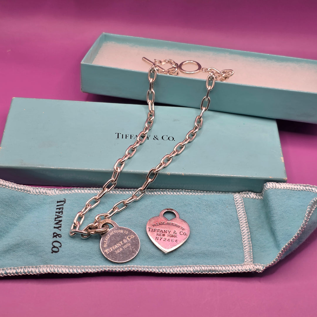 Tiffany & Co "Return to Tiffany" Sterling Pendant and Chain