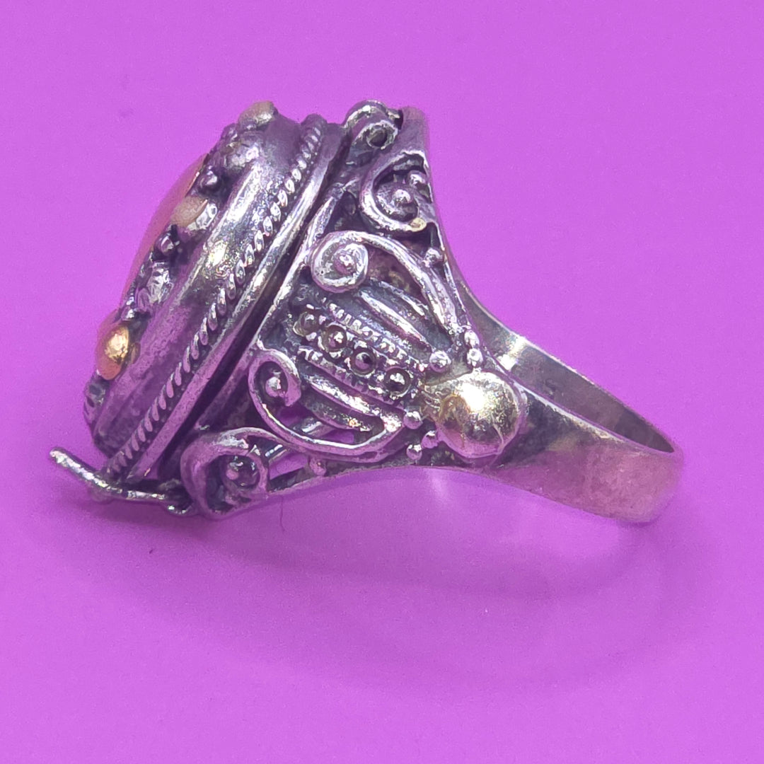 Gold & Sterling Silver Poison Ring