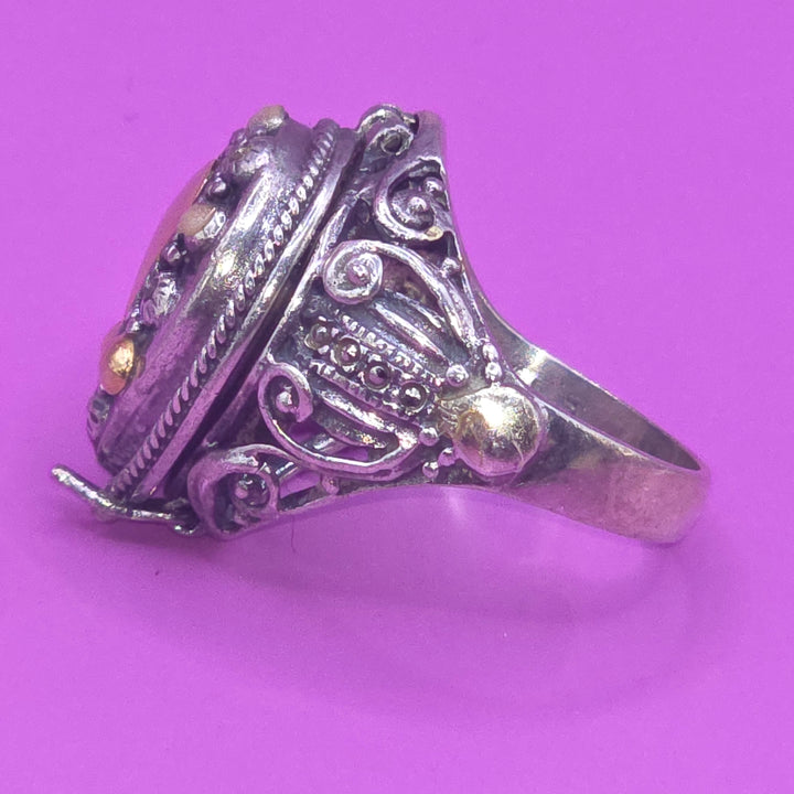 Gold & Sterling Silver Poison Ring