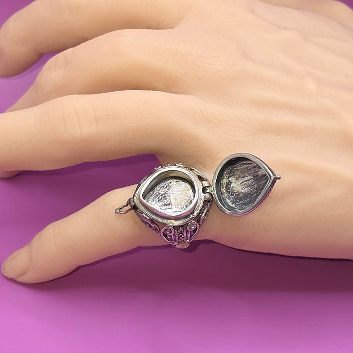 Gold & Sterling Silver Poison Ring