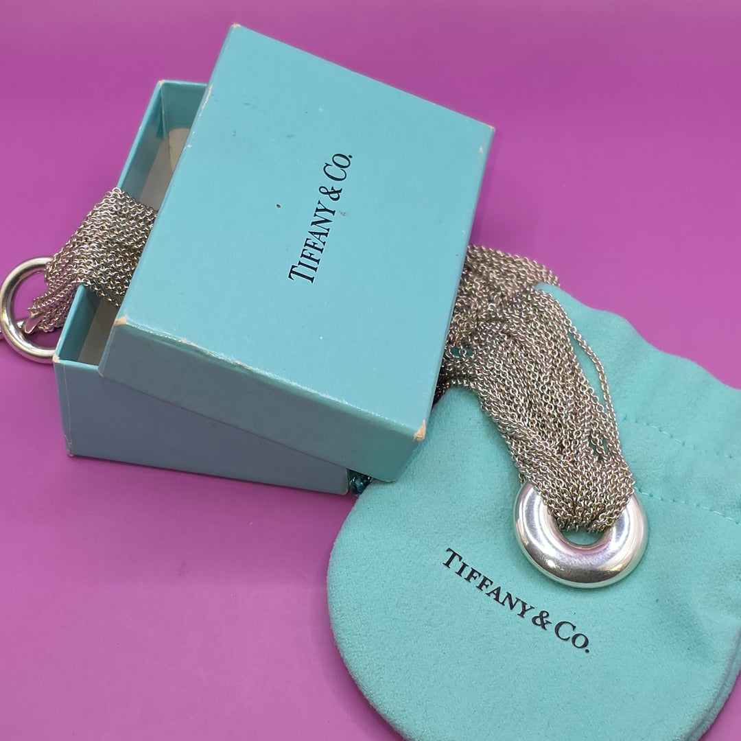 Vintage Tiffany &Co Sterling Silver Mesh Choker