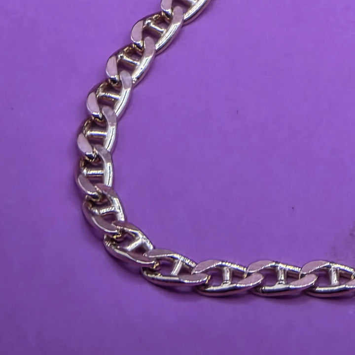 Gold Anchor Link Necklace w/ Miniature Jackknife - Estate Jewelry Priced Right