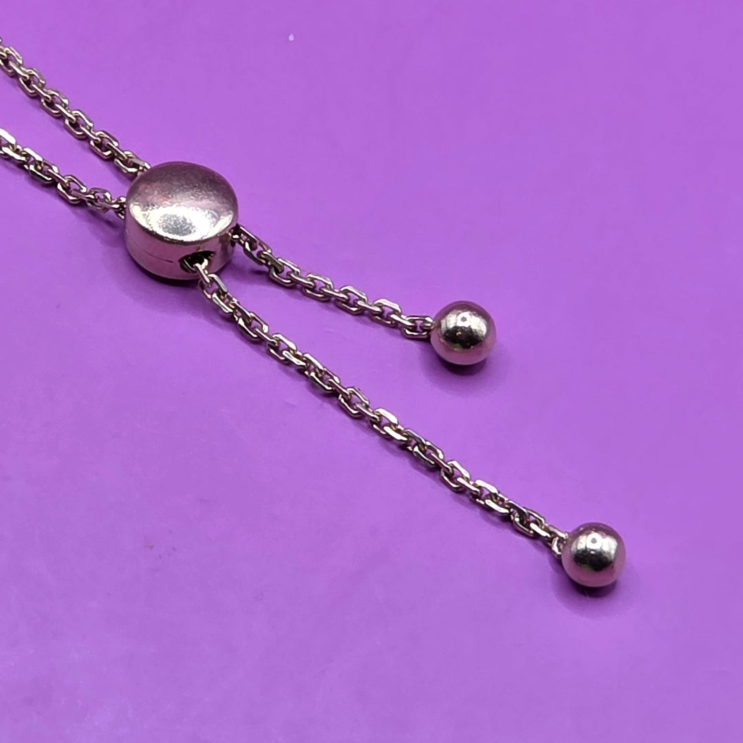 Gold & Diamond Slide Adjustable Tennis Bracelet