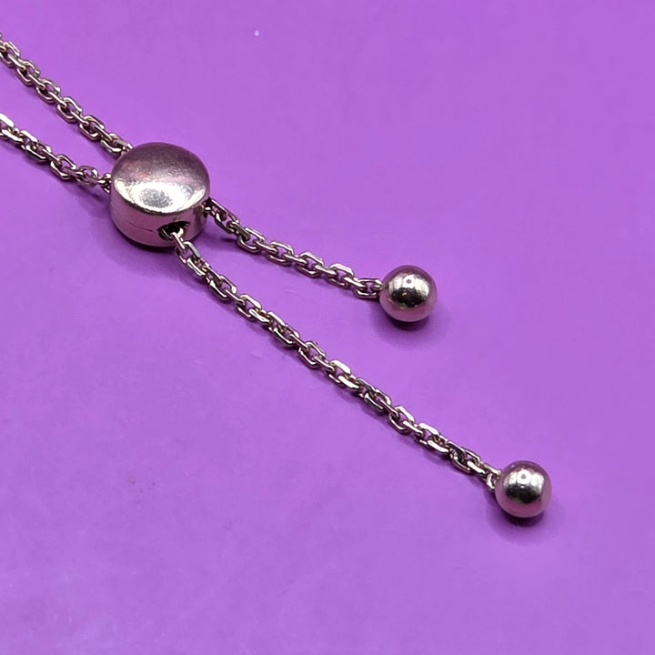 Gold & Diamond Slide Adjustable Tennis Bracelet