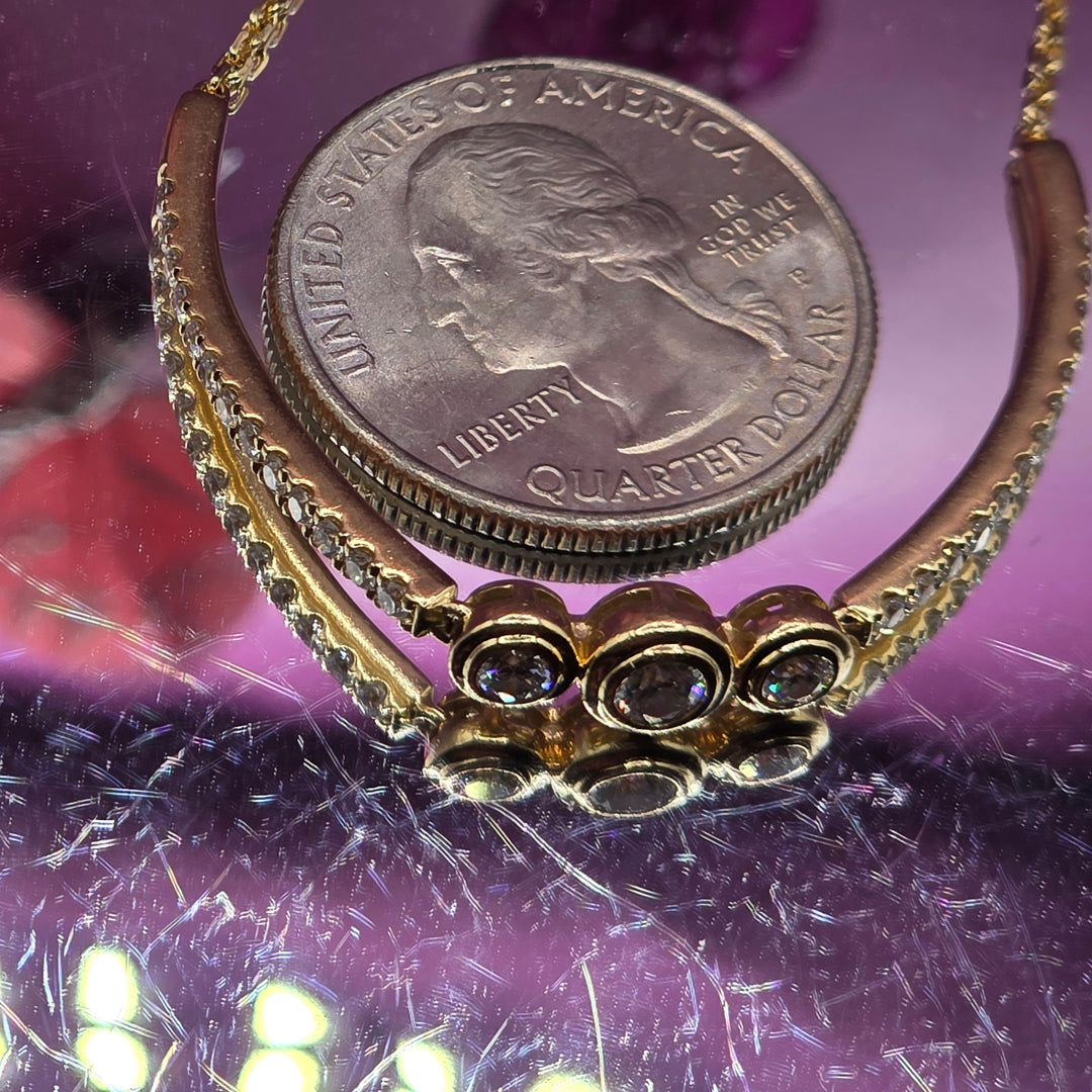 Gold & Diamond Slide Adjustable Tennis Bracelet